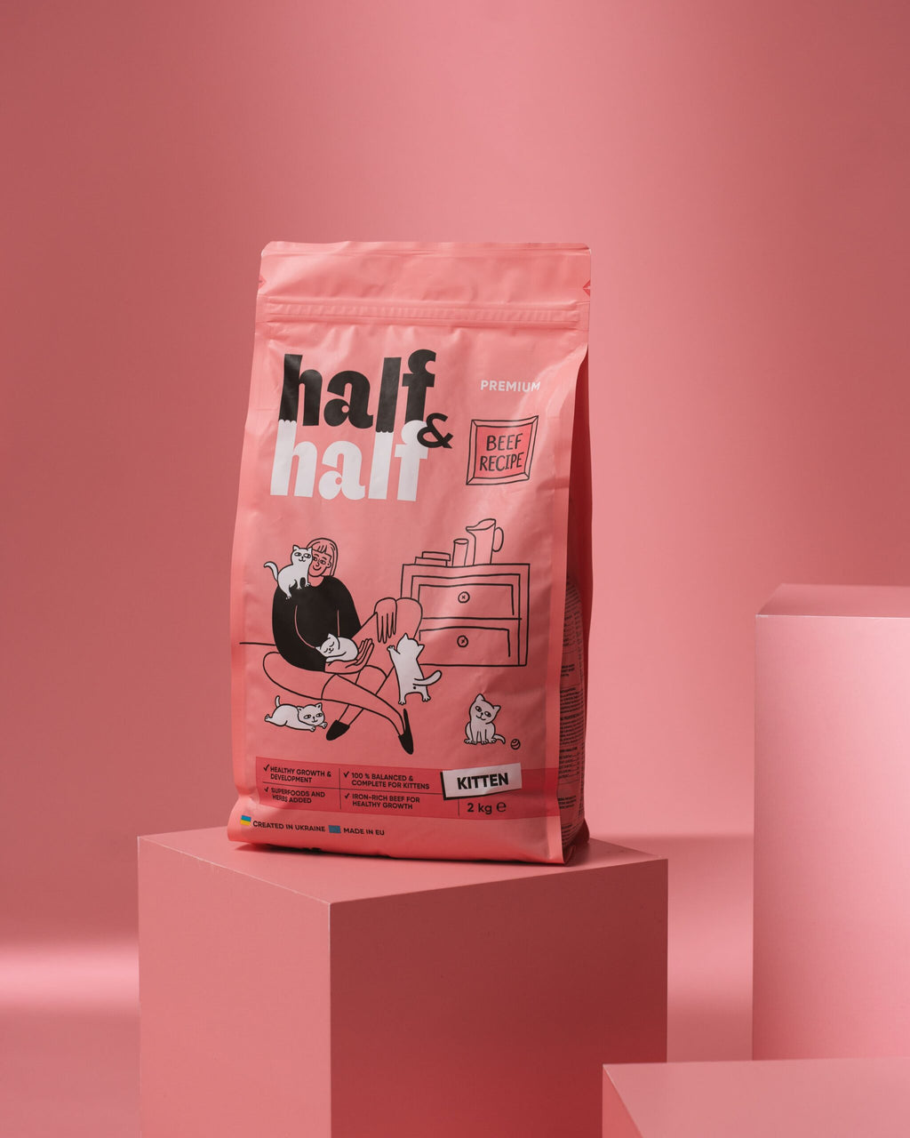 Half&Half Kitten with Beef 2kg