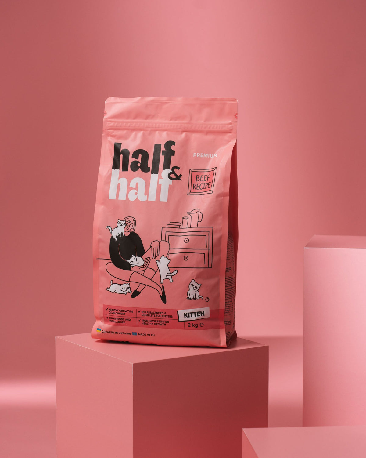 Half&Half Kitten with Beef 2kg