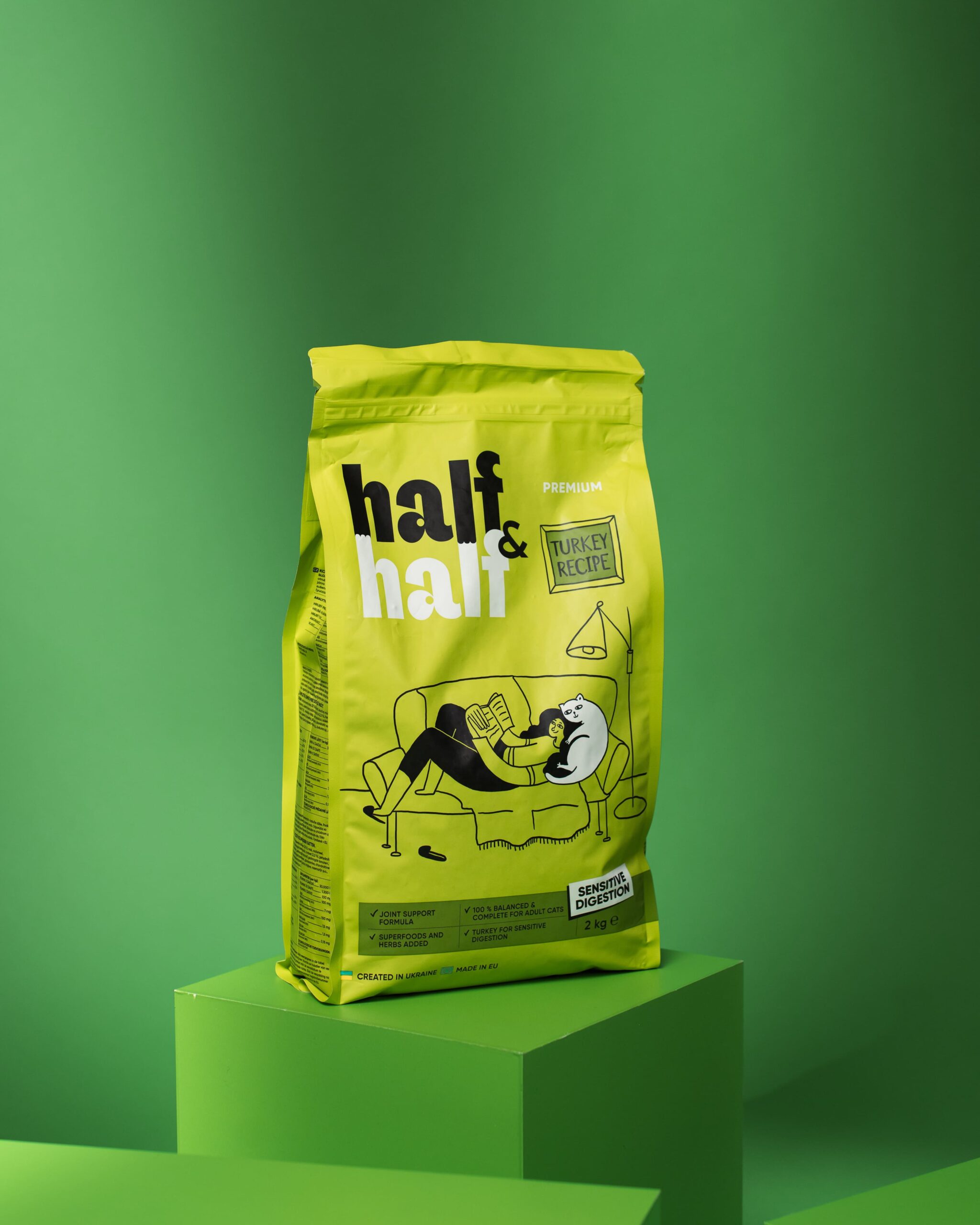 Half&Half Cat Sensitive with Turkey 2 kg