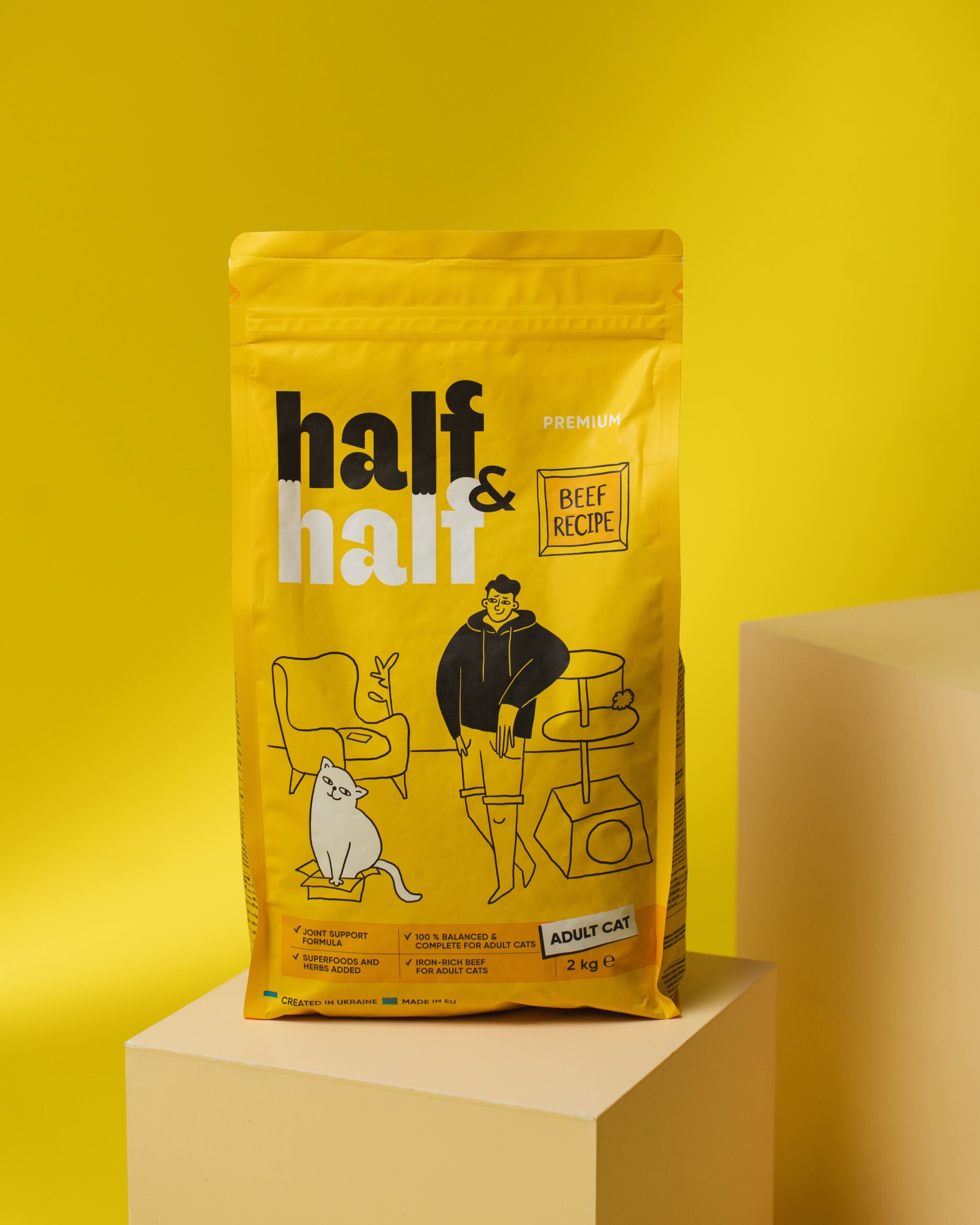 Half&Half Cat Adult with Beef 2 kg
