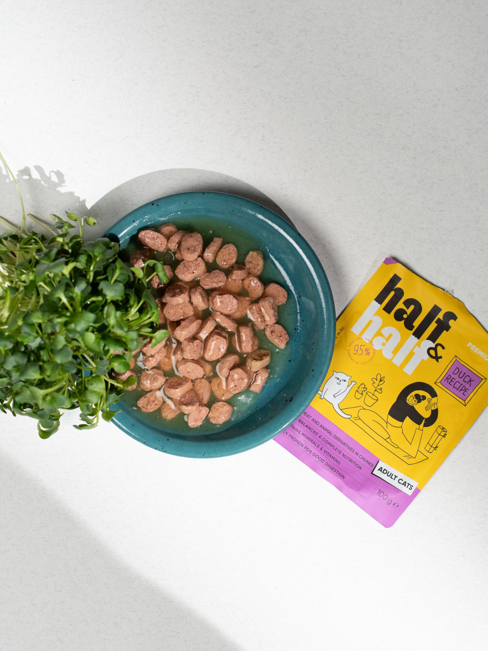 Half&Half Adult Cat Wet Food - Duck recipe in Sauce 100g x22