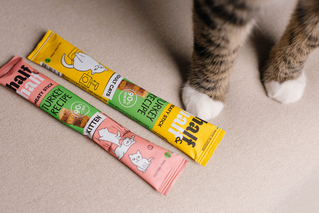 Half&Half Turkey Meat Sticks for Adult Cats x6