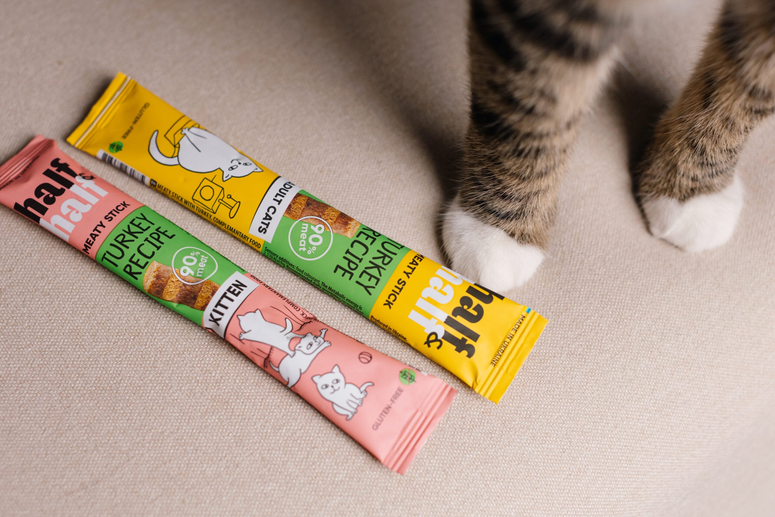 Half&Half Turkey Meat Sticks for Adult Cats x6