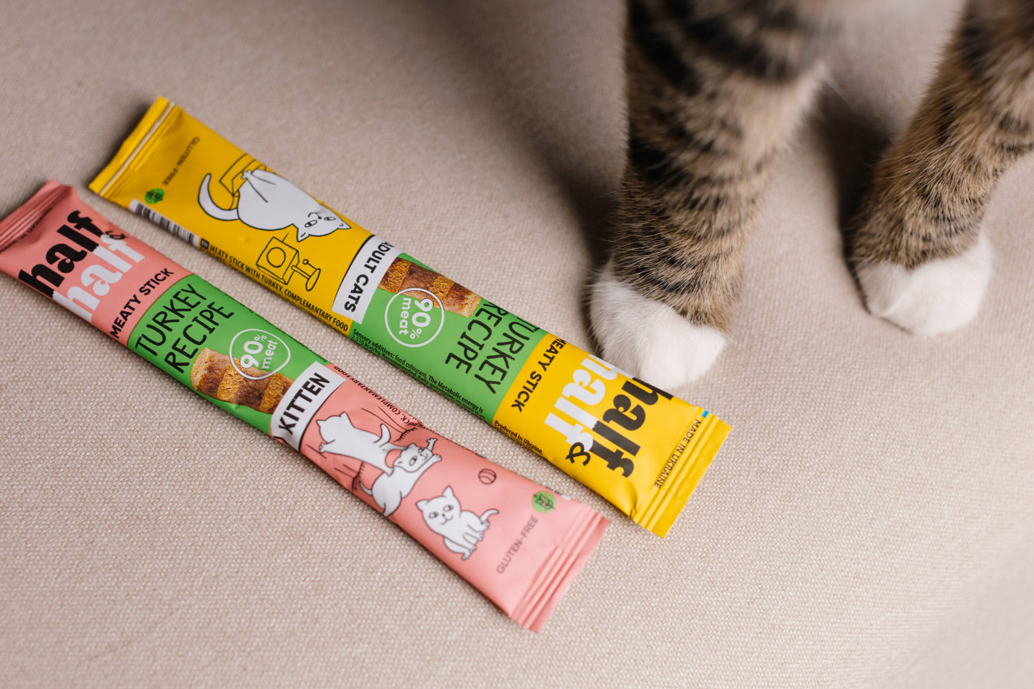 Half&Half Turkey Meat Sticks for Adult Cats x12