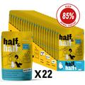طعام قطط رطب Half&Half للقطط البالغة - وصفة السلمون في الجيلي 100 جرام × 22