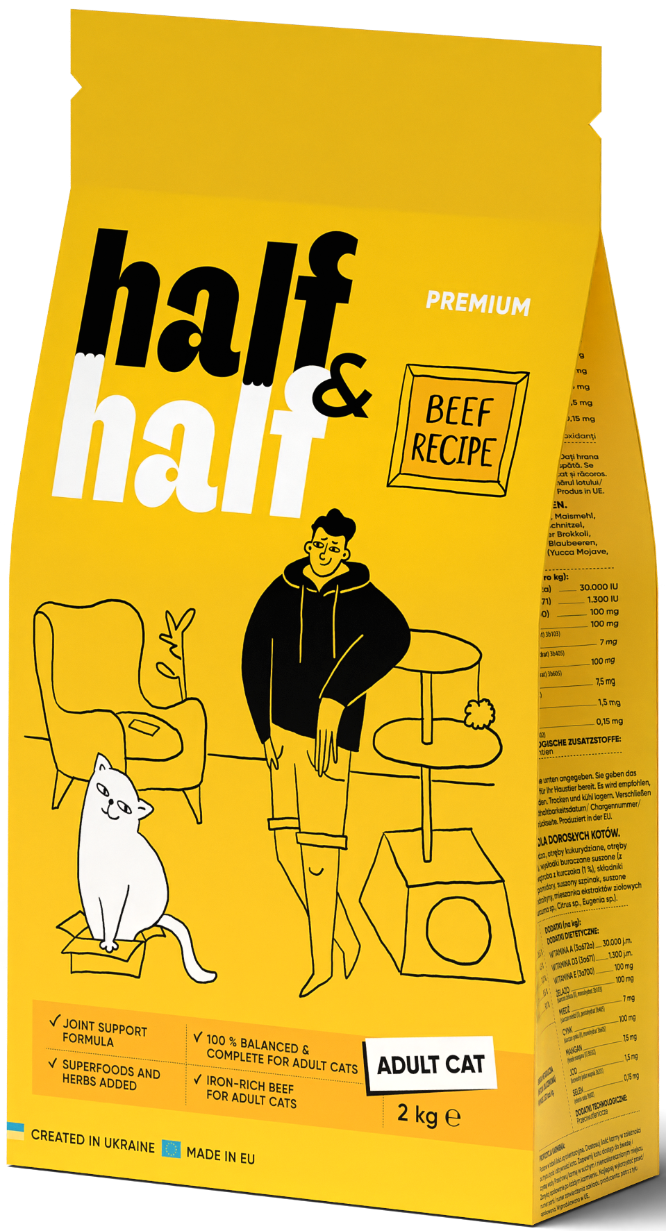 Half&Half Cat Adult with Beef 2 kg