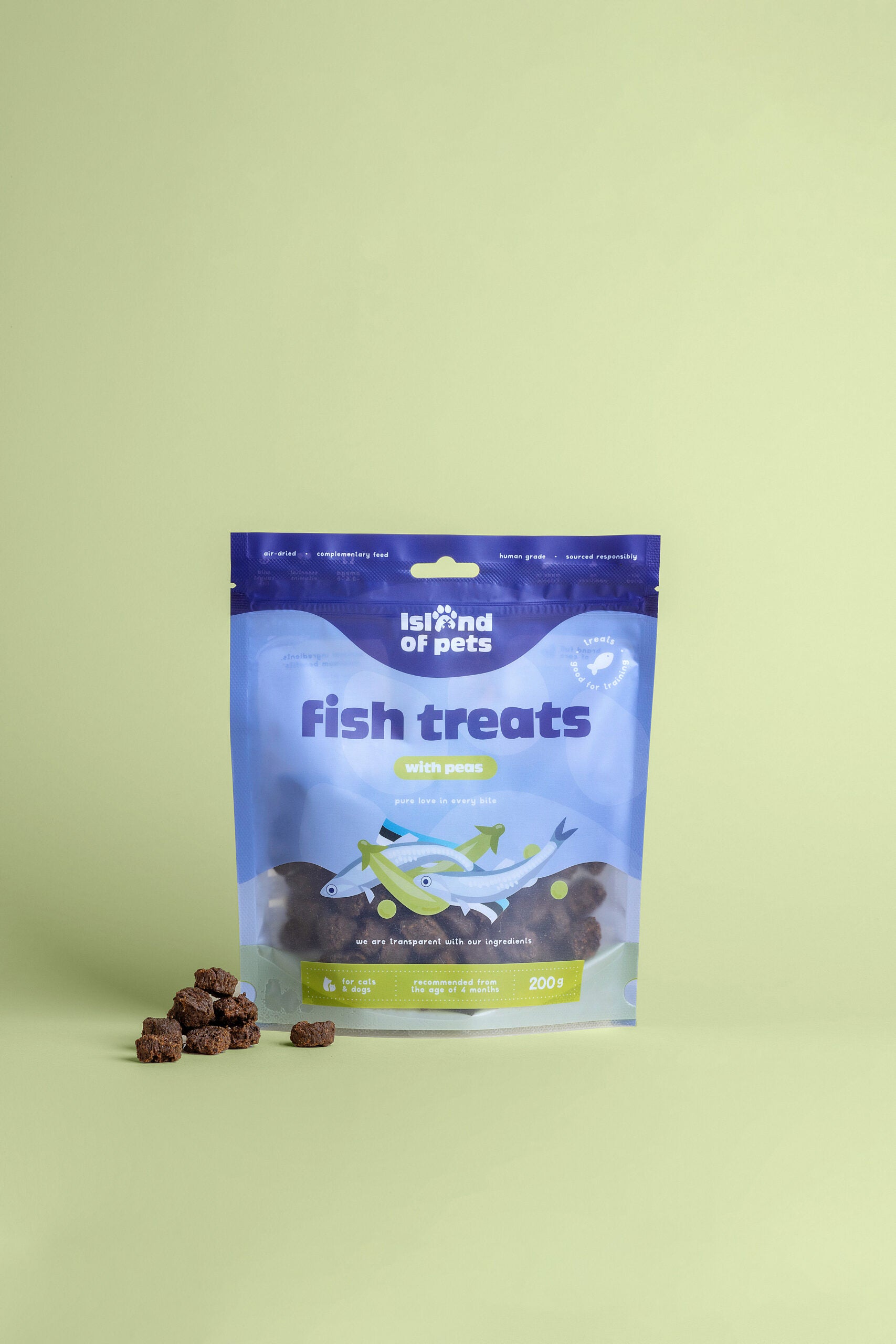 Island of Pets Fish treats with Peas 200g