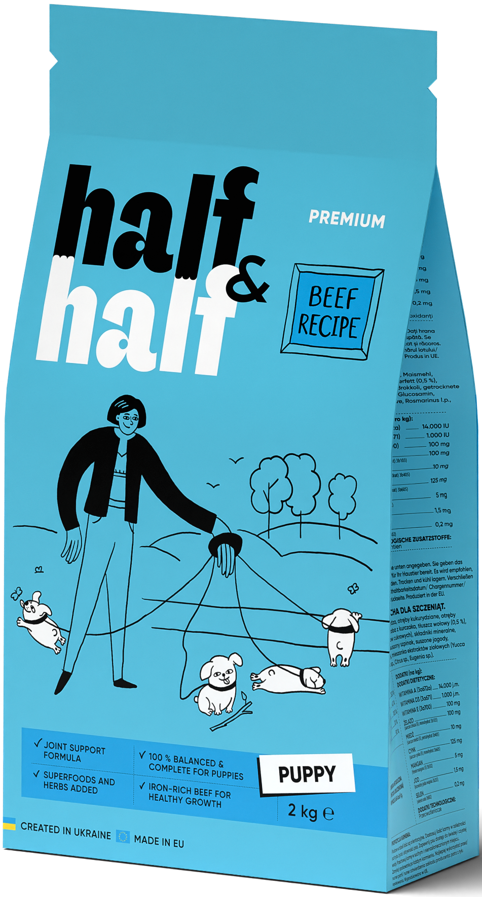 Half&Half Puppy All Breed with Beef 2kg