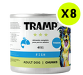 TRAMP Adult Dog Chunks Fish 415g x8