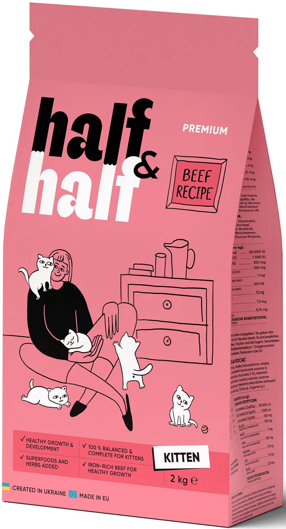 Half&Half Kitten with Beef 2kg