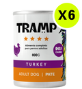 TRAMP باتيه للكلاب البالغة بالديك الرومي 800 جرام × 6