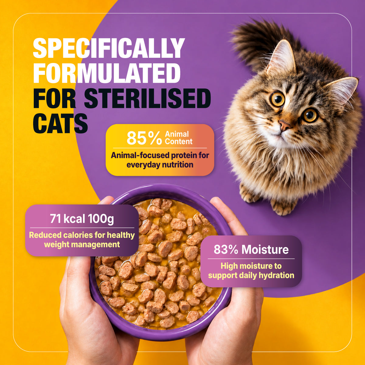 Half&Half Sterilized Cat Wet Food - Tuna recipe in Sauce 100g x22