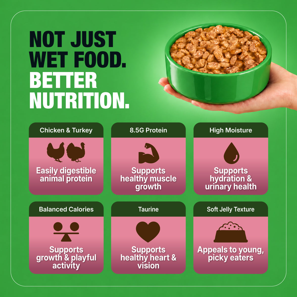 Half&Half Kitten Wet Food - Turkey recipe in Jelly 100g x22