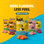 half & half Premium Salmon in Jelly wet cat food