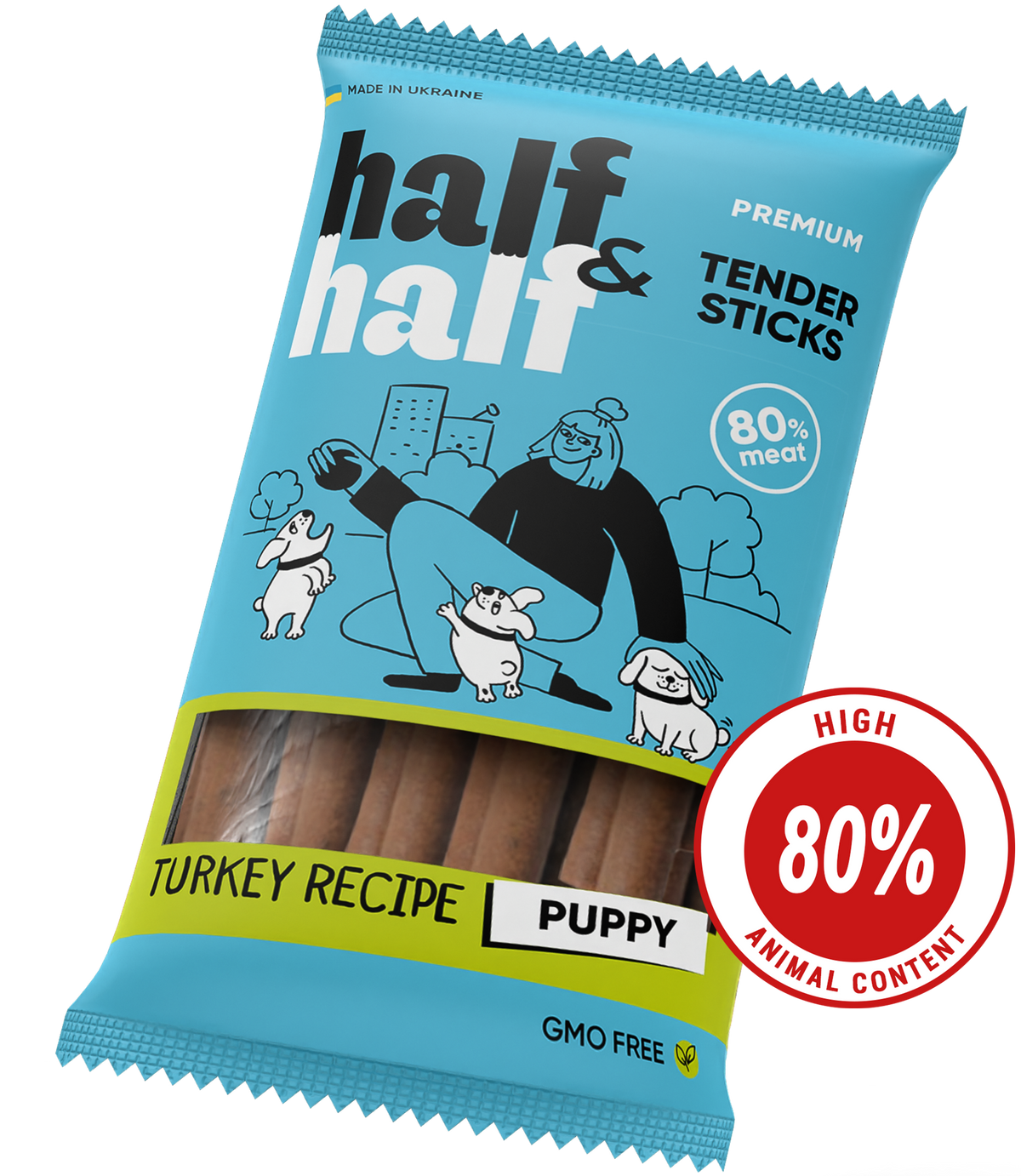 Half&Half Meat Sticks for Puppies with Turkey - 100g