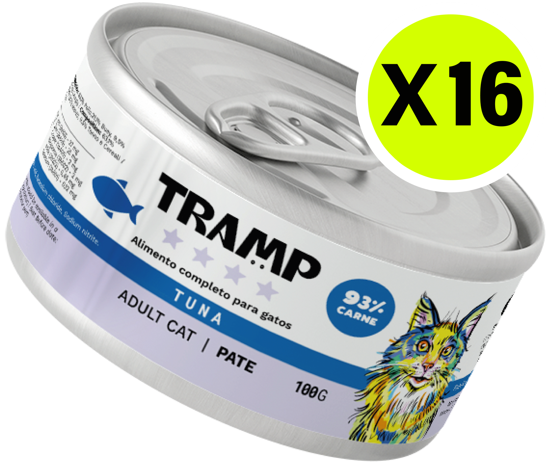 TRAMP Adult Cat Pate Tuna 100g x16