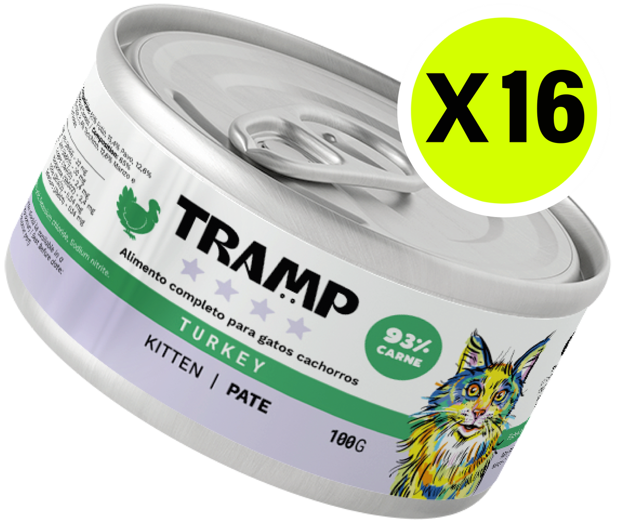 TRAMP Kitten Pate Turkey 100g x16