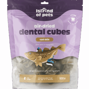 Island of Pets Air-dried dental cubes - Cod skin 100g