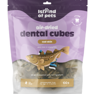 Island of Pets Air-dried dental cubes - Cod skin 100g