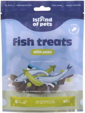 Island of Pets Fish treats with Peas 80g