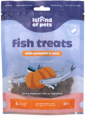 Island of Pets Fish Treats with Pumpkin & Oats 80g