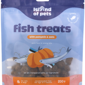 Island of Pets Fish treats with Pumpkin & Oats 200g