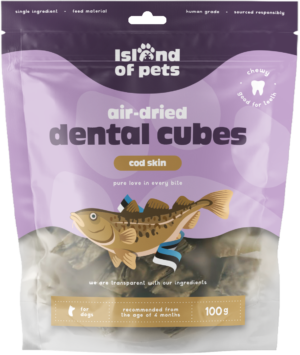 Island of Pets Air-dried Dental Cubes Cod skin 100g