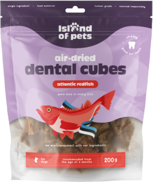 Island of Pets Air-dried Dental Cubes Atlantic Redfish 200g