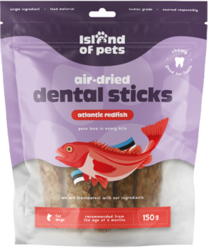 Island of Pets Air-dried Dental Sticks Atlantic Redfish 150g