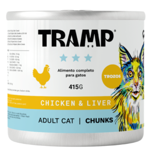 TRAMP Adult Cat - Chunks - Chicken & Liver 415g