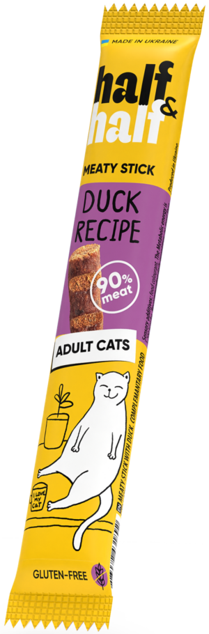 Half&Half Meat Stick with Duck for Adult Cats – Grain-Free, Soft Reward Treat