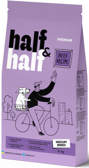 Half&Half Adult Dog Medium Breed - 12kg
