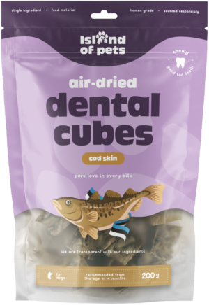 Island of Pets Air-dried Dental Cubes Cod skin 200g