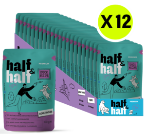 Half&Half Adult Dog Wet Food with Duck in Sauce 100g x12