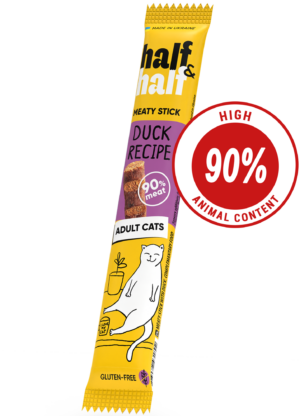 Half&Half Meat Stick with Duck for Adult Cats – Grain-Free, Soft Reward Treat