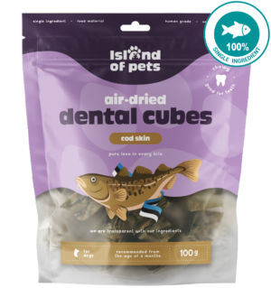 Island of Pets Air-dried Dental Cubes Cod skin 100g