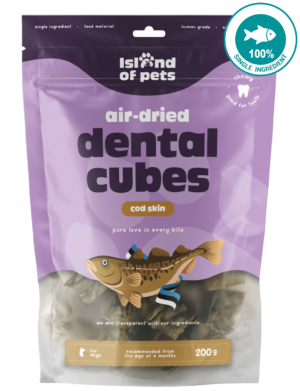Island of Pets Air-dried Dental Cubes Cod skin 200g