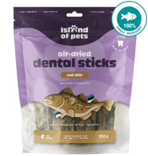 Island of Pets Air-dried Dental Sticks Cod Skin 150g