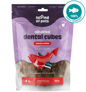 Island of Pets Air-dried Dental Cubes Atlantic Redfish 100g