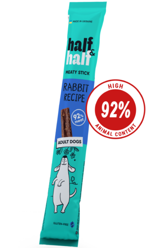 Half&Half Meat Stick for Adult Dogs with Rabbit – Soft, Low-Calorie Training Treats