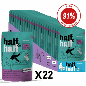 Half&Half Adult Dog Wet Food with Duck in Sauce - 100g x22