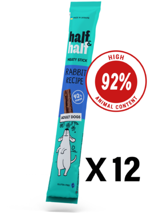 Half&Half Meat Stick for Adult Dogs with Rabbit x12