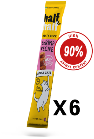 Half&Half Shrimp Meat Stick for Cats x6