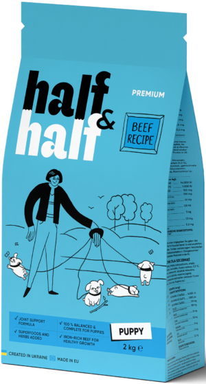 Half&Half Puppy All Breed with Beef 2kg