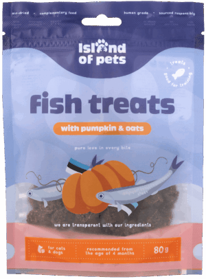 Island of Pets Fish Treats with Pumpkin & Oats 80g